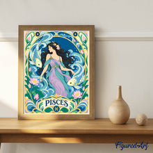 Afbeelding in Gallery-weergave laden, Schilderen op Nummer - Art Nouveau Sterrenbeeld Vissen