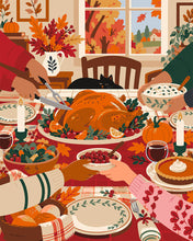 Afbeelding in Gallery-weergave laden, Schilderen op Nummer - Samen voor het Thanksgiving-Diner