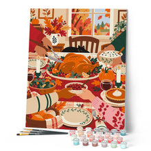 Afbeelding in Gallery-weergave laden, Schilderen op Nummer - Samen voor het Thanksgiving-Diner