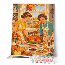 Afbeelding in Gallery-weergave laden, Schilderen op Nummer - Thanksgiving wordt geserveerd