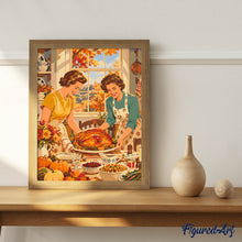 Afbeelding in Gallery-weergave laden, Schilderen op Nummer - Thanksgiving wordt geserveerd