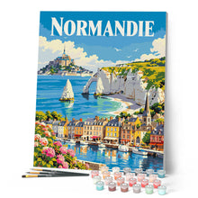 Afbeelding in Gallery-weergave laden, Schilderen op Nummer - Reisposter Lente in Normandië