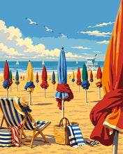 Afbeelding in Gallery-weergave laden, Schilderen op Nummer - Strand van Deauville, Normandië