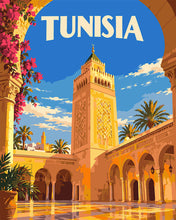 Afbeelding in Gallery-weergave laden, Schilderen op Nummer - Reisposter Tunesië, Al-Zaytuna Moskee