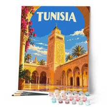 Afbeelding in Gallery-weergave laden, Schilderen op Nummer - Reisposter Tunesië, Al-Zaytuna Moskee