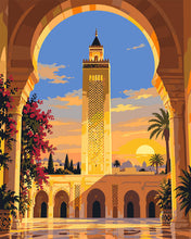 Afbeelding in Gallery-weergave laden, Schilderen op Nummer - Malek ibn Anas Moskee, Tunesië