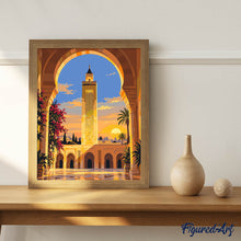 Afbeelding in Gallery-weergave laden, Schilderen op Nummer - Malek ibn Anas Moskee, Tunesië