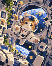 Afbeelding in Gallery-weergave laden, Schilderen op Nummer - Avontuur van de Astronautenkat