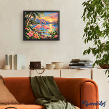 Afbeelding in Gallery-weergave laden, Schilderen op Nummer - Flamingo Zonsondergang