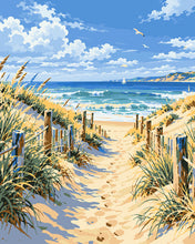 Afbeelding in Gallery-weergave laden, Schilderen op Nummer - Zandpad naar het Strand
