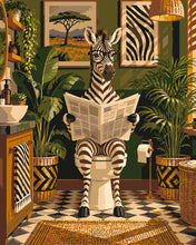 Afbeelding in Gallery-weergave laden, Schilderen op Nummer - De Ochtendroutine van de Zebra