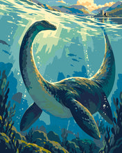 Afbeelding in Gallery-weergave laden, Schilderen op Nummer - Loch Ness Monster Onderwater