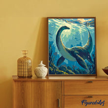 Afbeelding in Gallery-weergave laden, Schilderen op Nummer - Loch Ness Monster Onderwater