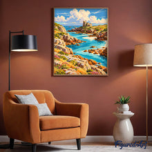 Afbeelding in Gallery-weergave laden, Schilderen op Nummer - Turquoise baai en kustabdij