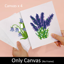 Afbeelding in Gallery-weergave laden, Mini Diamond Painting 15x20cm (4 stuks) Zonder Lijst - Bloemenkwartet