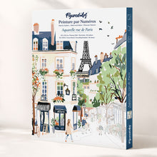 Afbeelding in Gallery-weergave laden, Cadeauset Schilderen op Nummers - Waterverf Parijse Straat Figured'Art