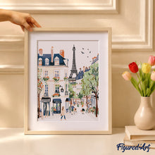 Afbeelding in Gallery-weergave laden, Cadeauset Schilderen op Nummers - Waterverf Parijse Straat
