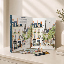Afbeelding in Gallery-weergave laden, Cadeauset Schilderen op Nummers - Waterverf Parijse Straat