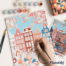 Afbeelding in Gallery-weergave laden, Cadeauset Schilderen op Nummers - Lente in Amsterdam