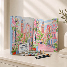Afbeelding in Gallery-weergave laden, Cadeauset Schilderen op Nummers - Londen in Pasteltinten