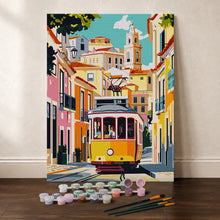 Afbeelding in Gallery-weergave laden, Cadeauset Schilderen op Nummers - Straten van Lissabon