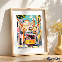 Afbeelding in Gallery-weergave laden, Cadeauset Schilderen op Nummers - Straten van Lissabon