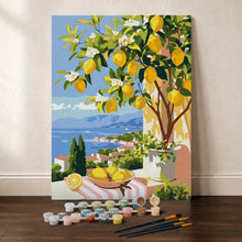 Afbeelding in Gallery-weergave laden, Cadeauset Schilderen op Nummers - Zomerse Citroen