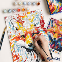 Afbeelding in Gallery-weergave laden, Cadeauset Schilderen op Nummers - Kleurrijke Abstracte Vos