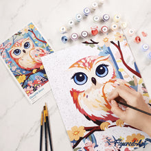 Afbeelding in Gallery-weergave laden, Cadeauset Schilderen op Nummers - Schattige Uil