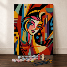 Afbeelding in Gallery-weergave laden, Cadeauset Schilderen op Nummers - Abstracte Vrouw