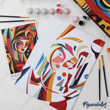 Afbeelding in Gallery-weergave laden, Cadeauset Schilderen op Nummers - Abstracte Vrouw