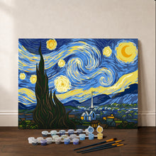 Afbeelding in Gallery-weergave laden, Cadeauset Schilderen op Nummers - De sterrennacht
Vincent van Gogh