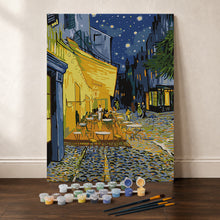 Afbeelding in Gallery-weergave laden, Cadeauset Schilderen op Nummers - Caféterras bij nacht
Vincent van Gogh