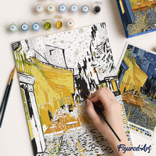 Afbeelding in Gallery-weergave laden, Cadeauset Schilderen op Nummers - Caféterras bij nacht
Vincent van Gogh