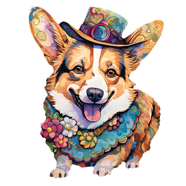Houten Puzzel - Corgi Heer