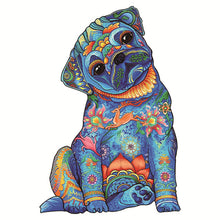 Afbeelding in Gallery-weergave laden, Houten Puzzel - Blauwe Mopshond