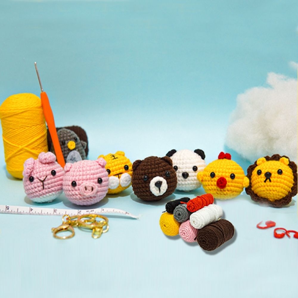 Haakpakket Amigurumi - Dierenkopjes Figured'Art