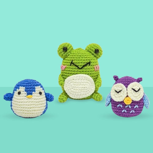 Haakpakket Amigurumi - Uil, Pinguïn en Kikker Figured'Art