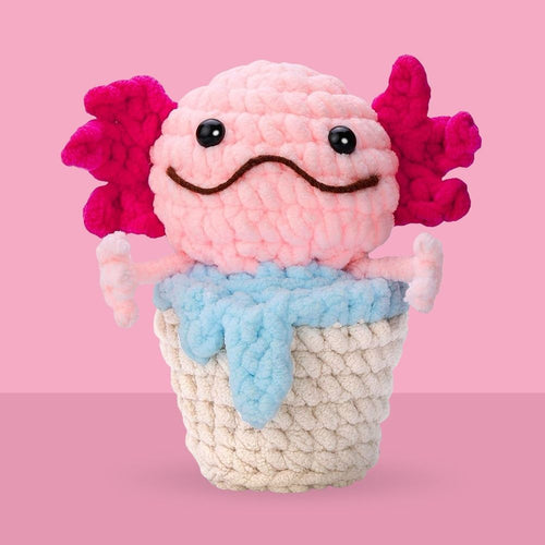 Haakpakket Amigurumi - Axolotl in een Beker Figured'Art