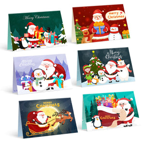Schilderen op Nummer Set van 6 Kerstkaarten DIY - Serie 1