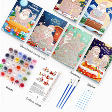 Afbeelding in Gallery-weergave laden, Schilderen op Nummer Set van 6 Kerstkaarten DIY - Serie 2