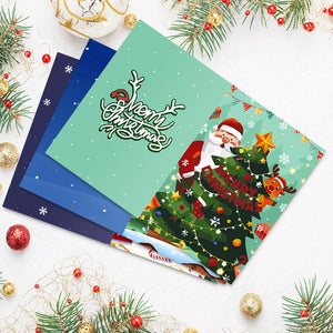 Schilderen op Nummer Set van 6 Kerstkaarten DIY - Serie 2