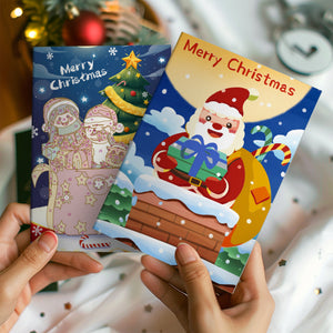 Schilderen op Nummer Set van 6 Kerstkaarten DIY - Serie 2