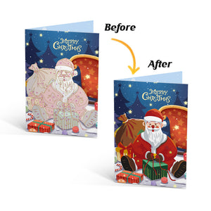 Schilderen op Nummer Set van 6 Kerstkaarten DIY - Serie 2