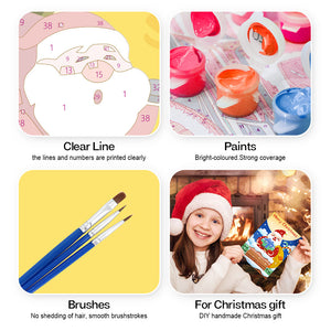 Schilderen op Nummer Set van 6 Kerstkaarten DIY - Serie 2