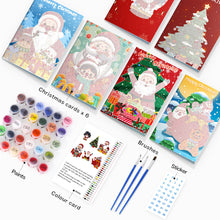 Afbeelding in Gallery-weergave laden, Schilderen op Nummer Set van 6 Kerstkaarten DIY - Serie 3