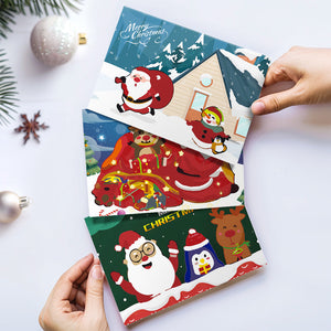 Schilderen op Nummer Set van 6 Kerstkaarten DIY - Serie 4