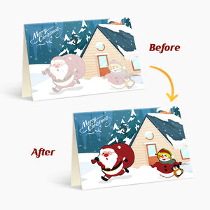Schilderen op Nummer Set van 6 Kerstkaarten DIY - Serie 4