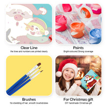Afbeelding in Gallery-weergave laden, Schilderen op Nummer Set van 6 Kerstkaarten DIY - Serie 4