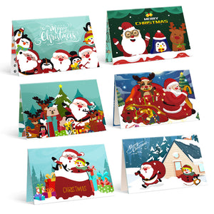 Schilderen op Nummer Set van 6 Kerstkaarten DIY - Serie 4